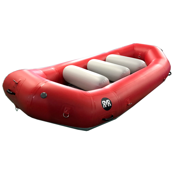Red 13' self bailing raft