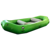 Load image into Gallery viewer, Lime Green 14' self bailing raft
