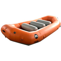 Load image into Gallery viewer, Orange 13' self bailing raft

