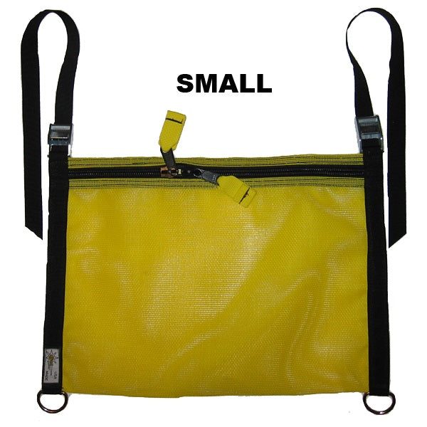 small mesh bag for gear storage on boat