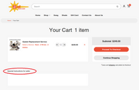 Load image into Gallery viewer, Where to add information about order
