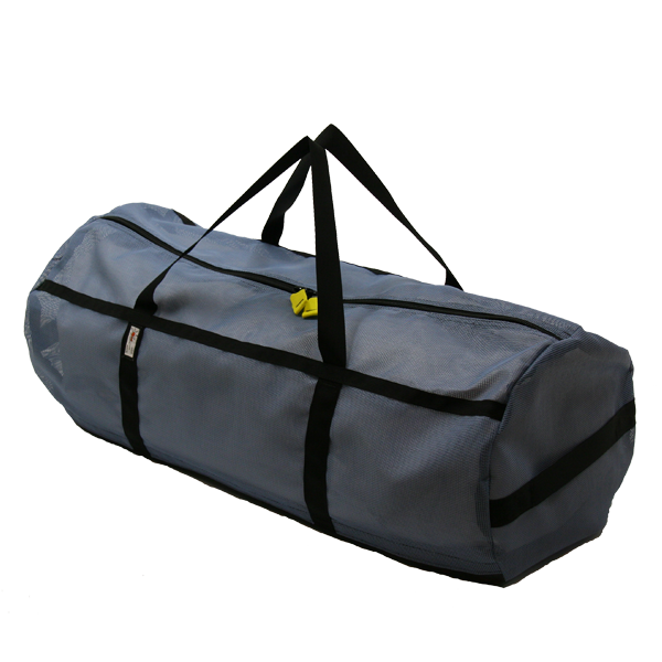 Large Mesh Duffel Bag with Solid Bottom