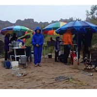 Load image into Gallery viewer, umbrellas sand stakes action shot
