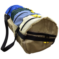 Load image into Gallery viewer, zipper pocket side of Divided Organizer Duffel Bag
